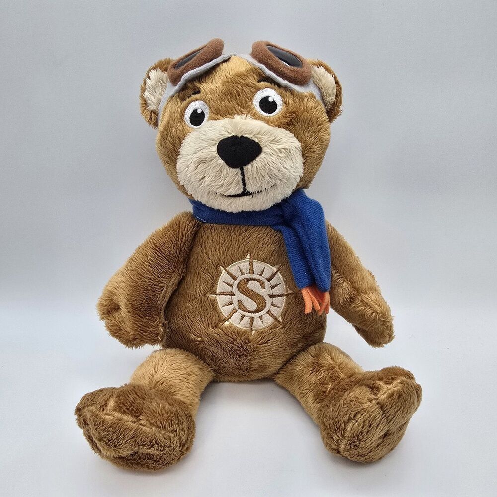 Manhattan Toy Co. Sun Country Airlines Mascot 10” Plush Sunny The Bear Aviator